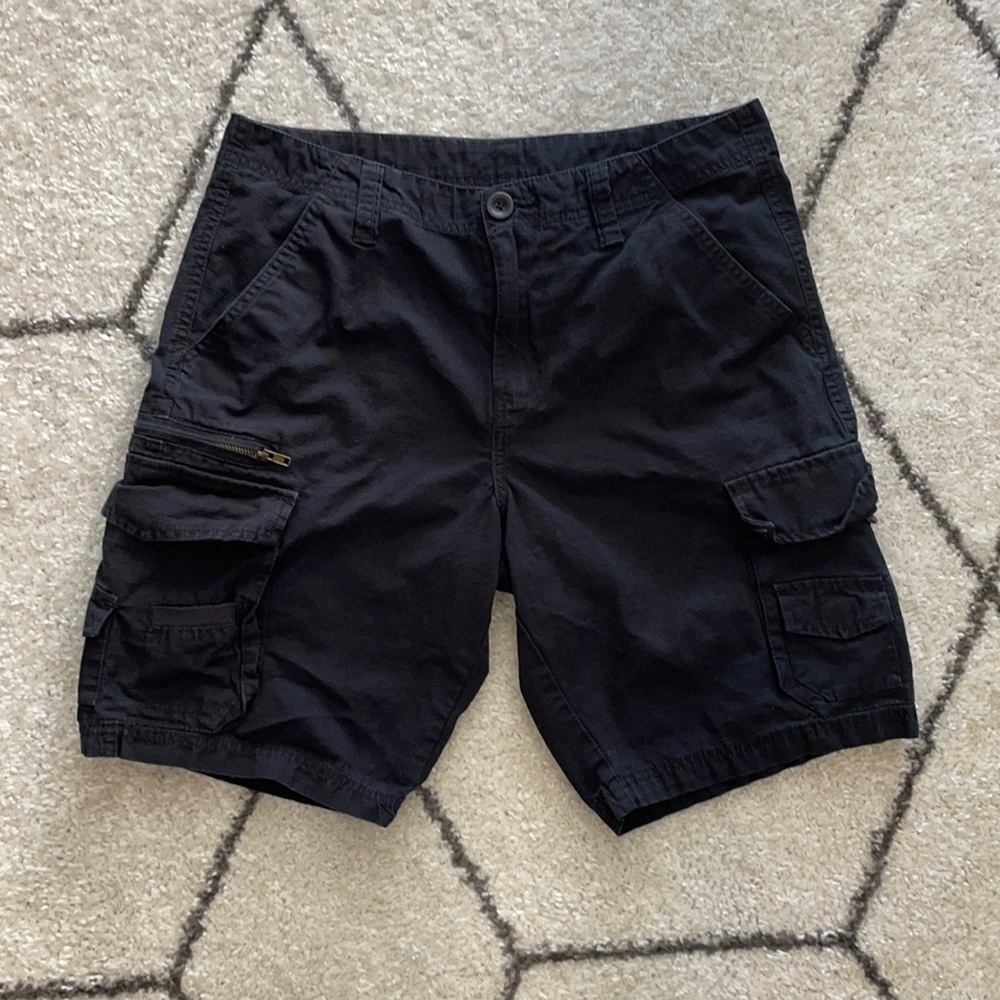 Black Cargo Shorts